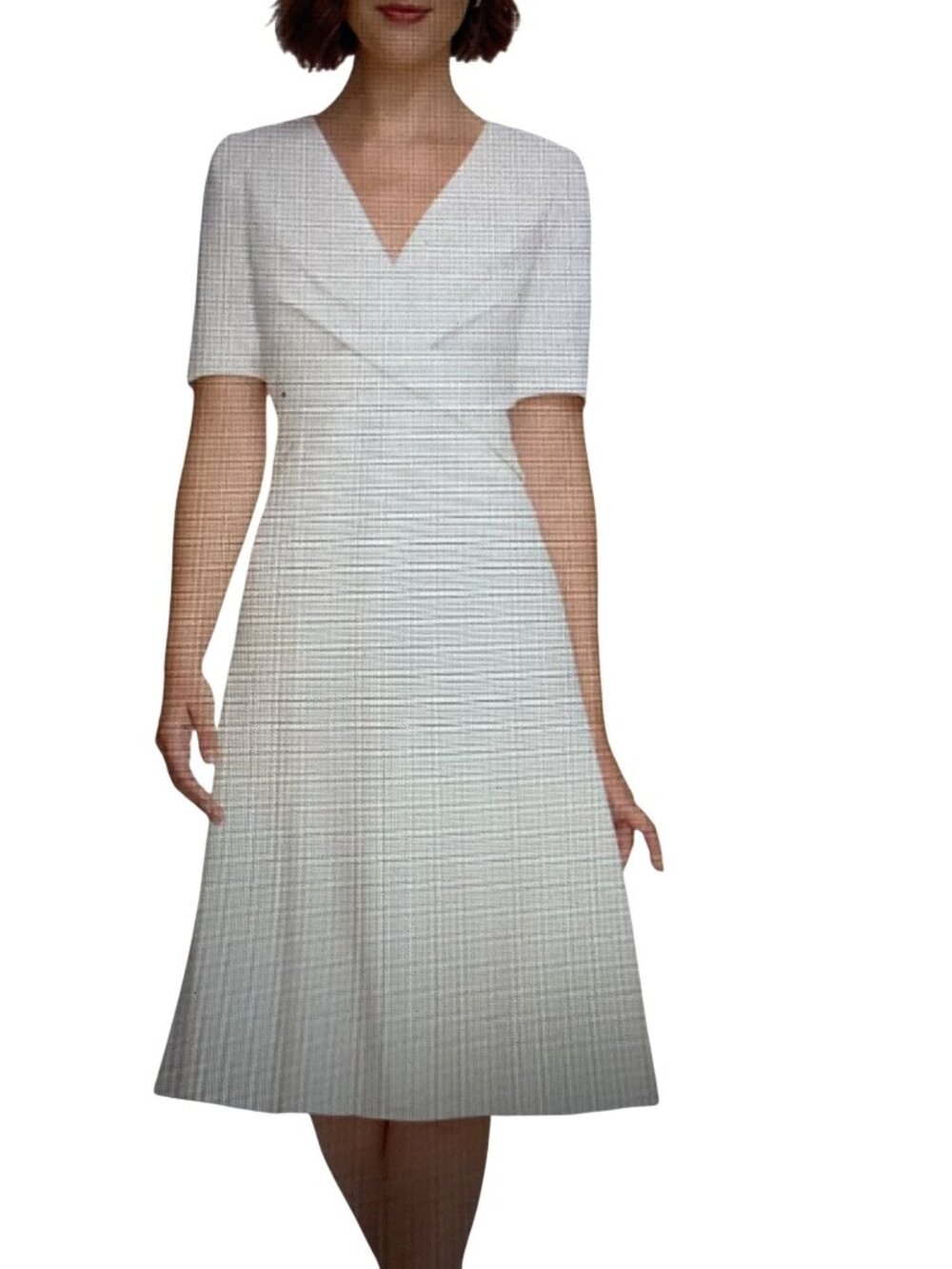 Tommy Hilfiger Women's Crisscross Fit & Flare White Dress 14  NWT